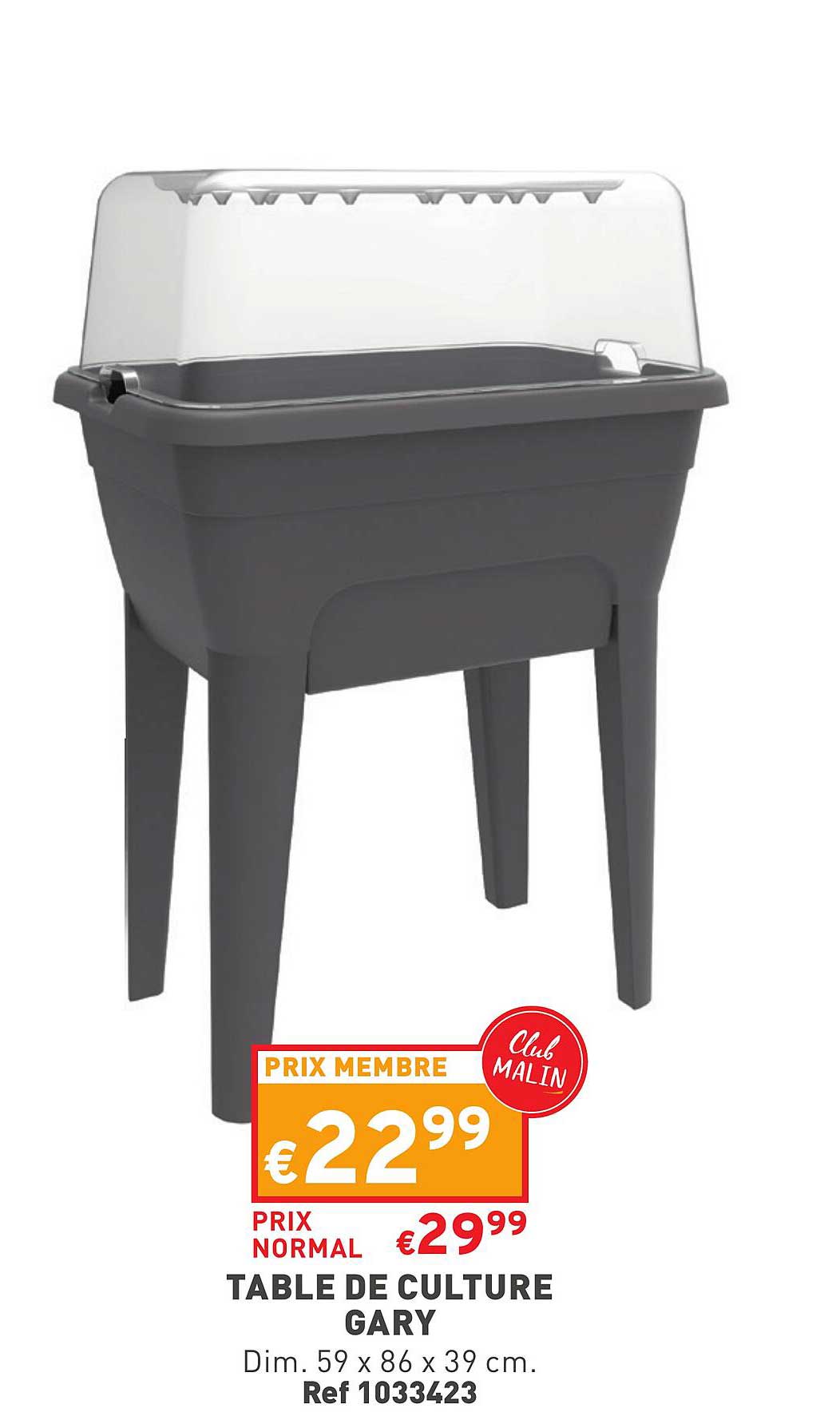 table de culture gary