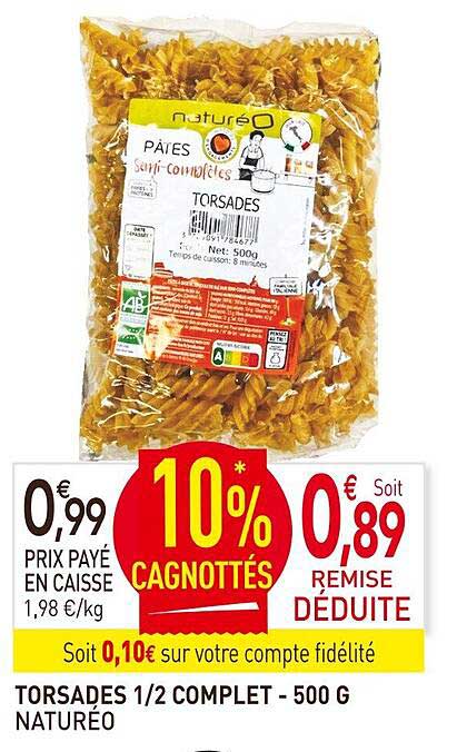 Torsades 1-2 Complet - 500 G Naturéo