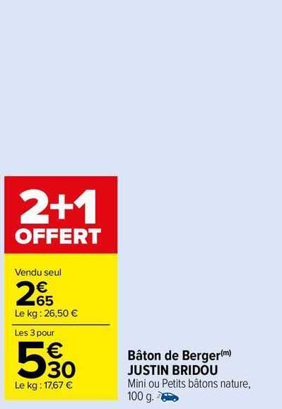 bâton de berger justin bridou