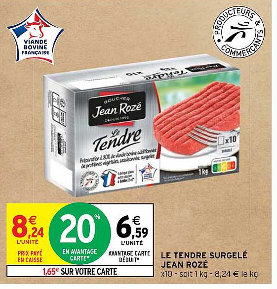 le tendre surgelé jean rozé