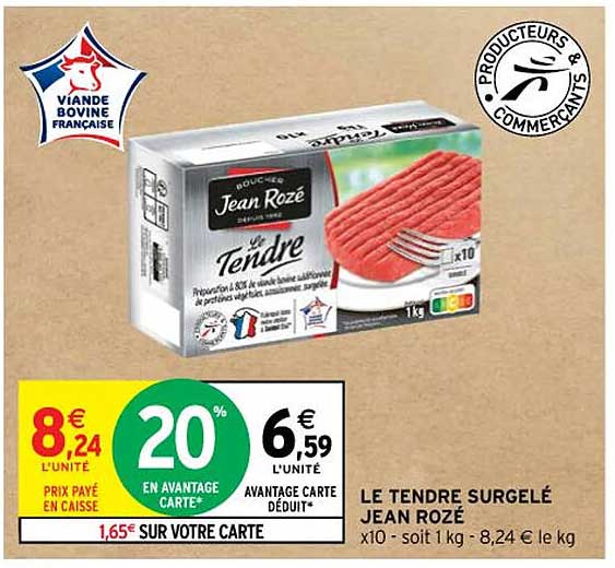 le tendre surgelé jean rozé