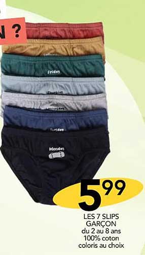 Les 7 Slips Garçon
