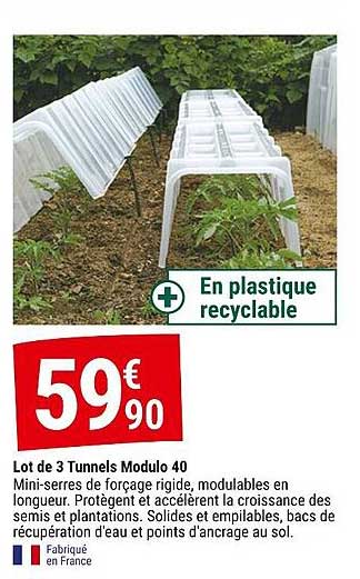 lot de 3 tunnels modulo 40