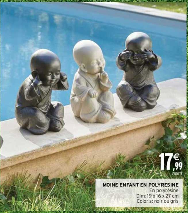 moine enfant en polyrésine