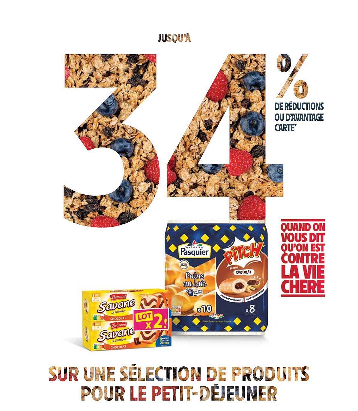 sélection de produits pour le petit-déjeuner