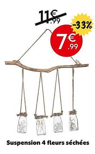 Suspension 4 Fleurs Séchées