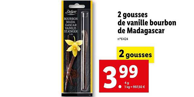2 Gousses De Vanille Boubon De Madagascar