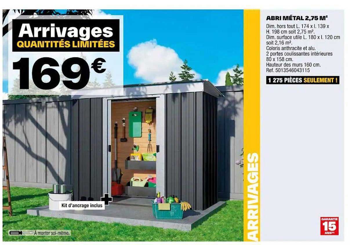 Abri Métal 2,75 M²