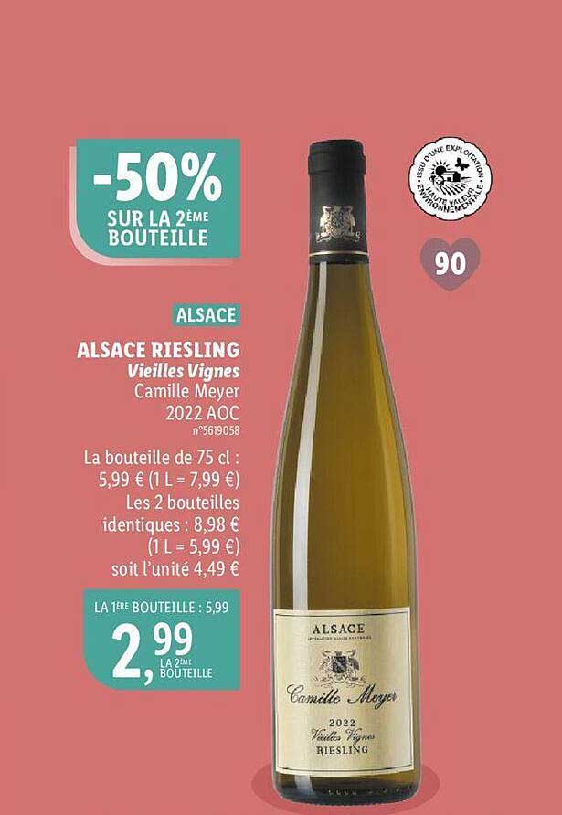 alsace riesling vieilles vignes camille meyer 2022 aoc