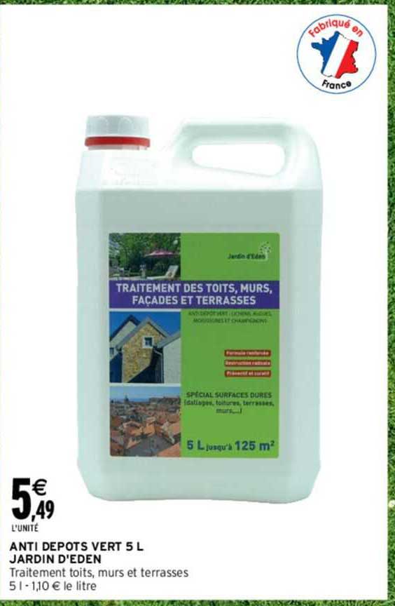 anti dépôts vert 5 l jardin d'eden