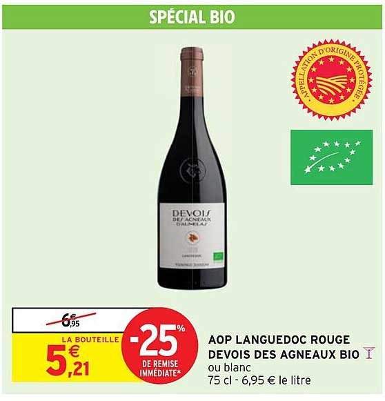 aop languedoc rouge devois des agneaux bio