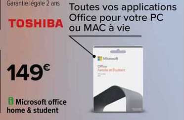 applications office pour votre pc ou mac à vie toshiba
