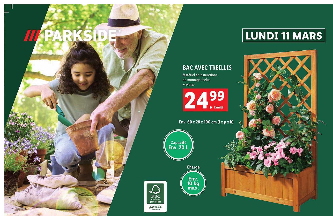 Bac Avec Treillis Parkside