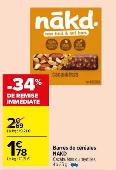 Barres De Céréales Nakd