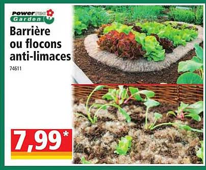 barrière ou flocons anti-limaces powertec garden
