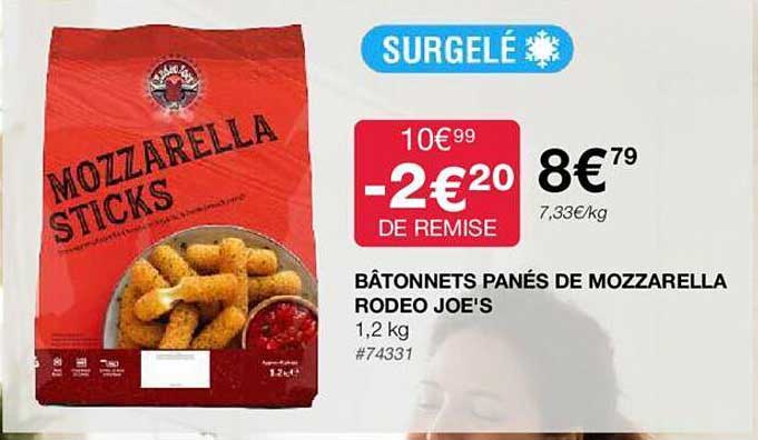 bâtonnets panés de mozzarella rodeo joe's