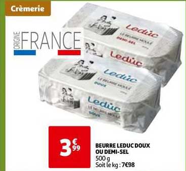 beurre leduc doux ou demi-sel