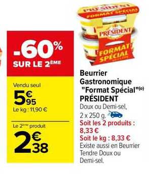 Beurrier Gastronomique "format Spécial" Président