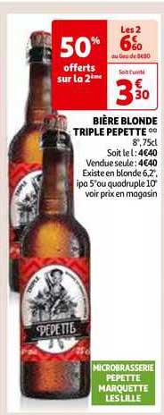 bière blonde triple pepette