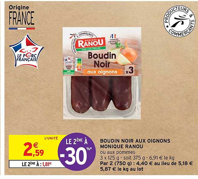 boudin  noir aux oignons monique  ranou