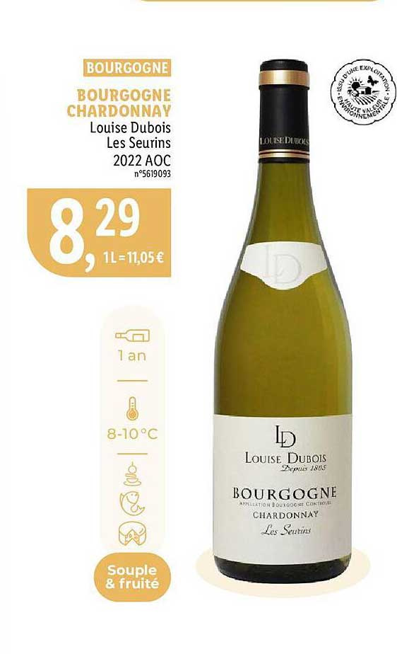 bourgogne bourgogne chardonnay louise dubois les seurins 2022 aoc