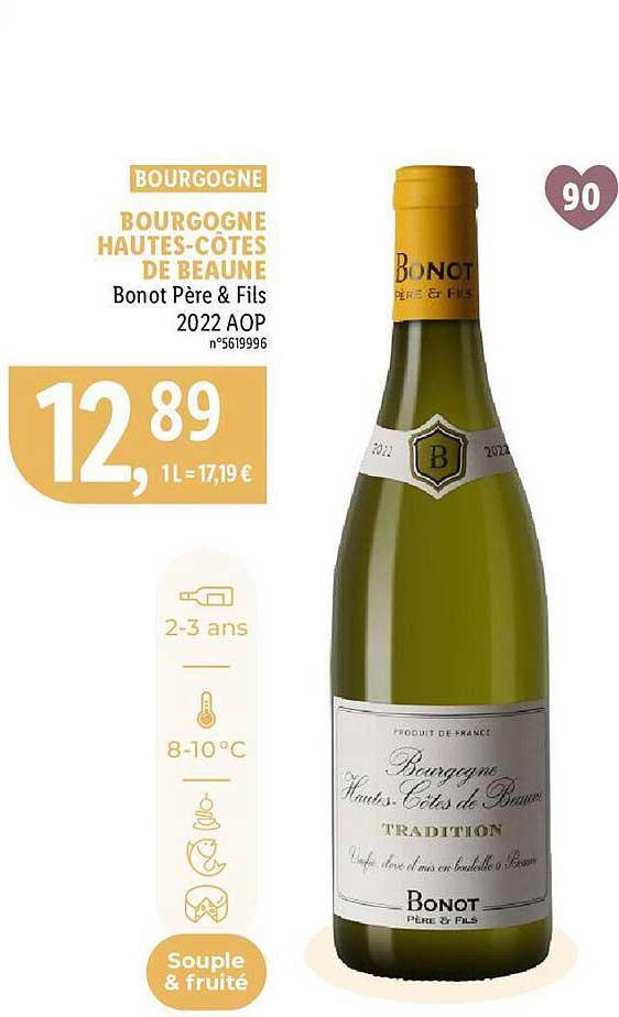 bourgogne hautes-côtes de beaune bonot père & fils 2022 aop