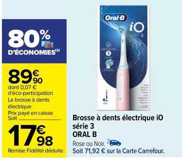 brosse à dents électrique iO série 3 oral b