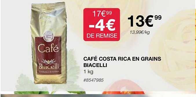 café costa rica en grains biacelli