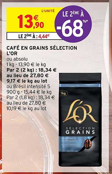 Café En Grains Sélection L'or