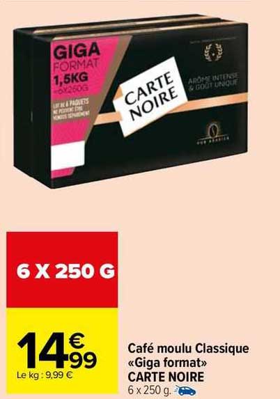 café moulu classique "giga format" carte noire