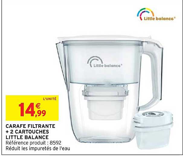 carafe filtrante + 2 cartouches little balance