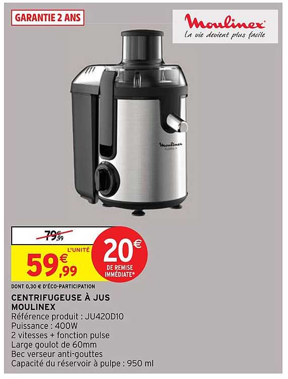 Centrifugeuse à Jus Moulinex