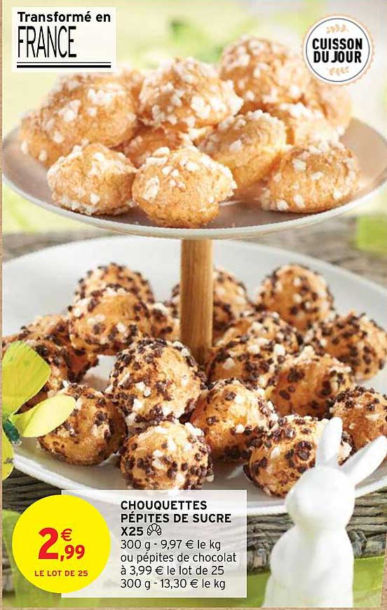 chouquettes pépites de sucre x25