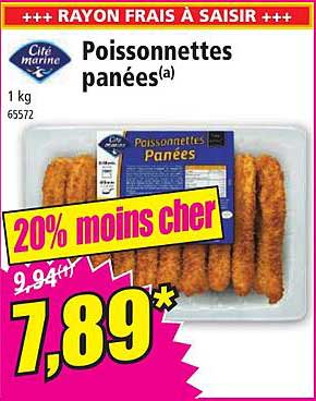cité marine poissonnettes panées