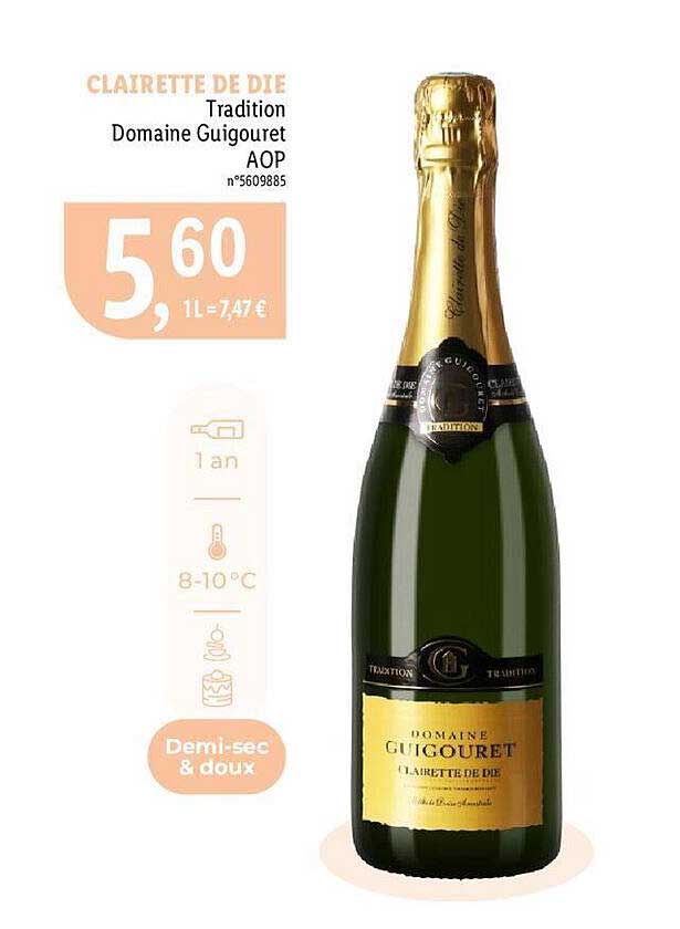 clairette de die tradition domaine guigouret aop