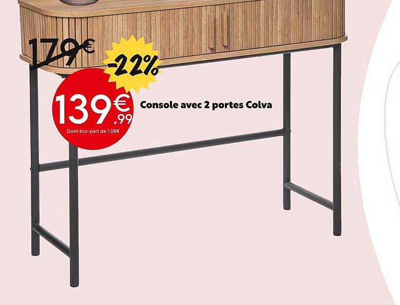 console avec 2 portes colva