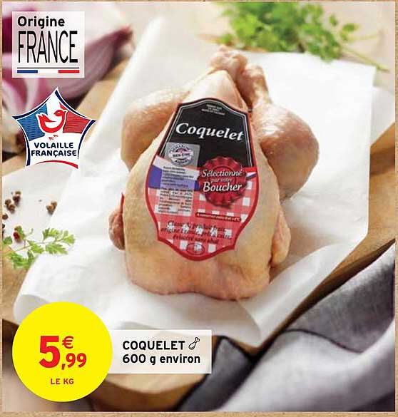 coquelet 600 g environ