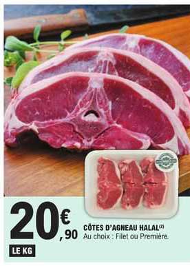 côtes d'agneau halal