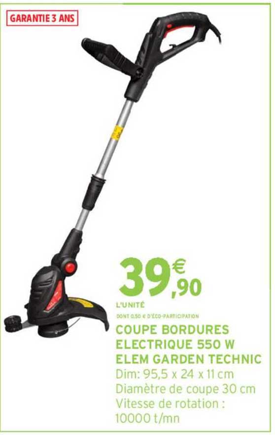 coupe bordures électriques 550 w elem garden technic