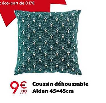coussin déhoussable alden 45x45cm