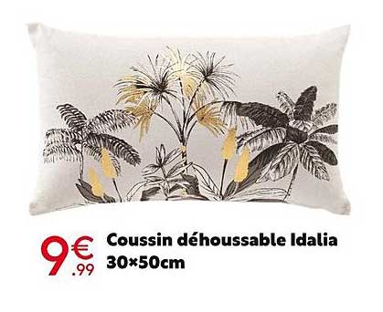 coussin déhoussable idalia 30x50cm