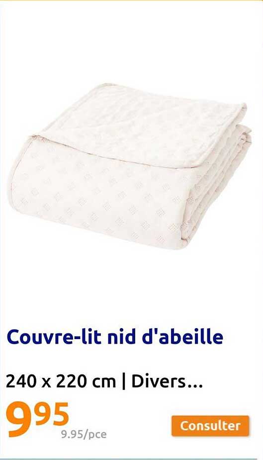 couvre-lit nid d'abeille