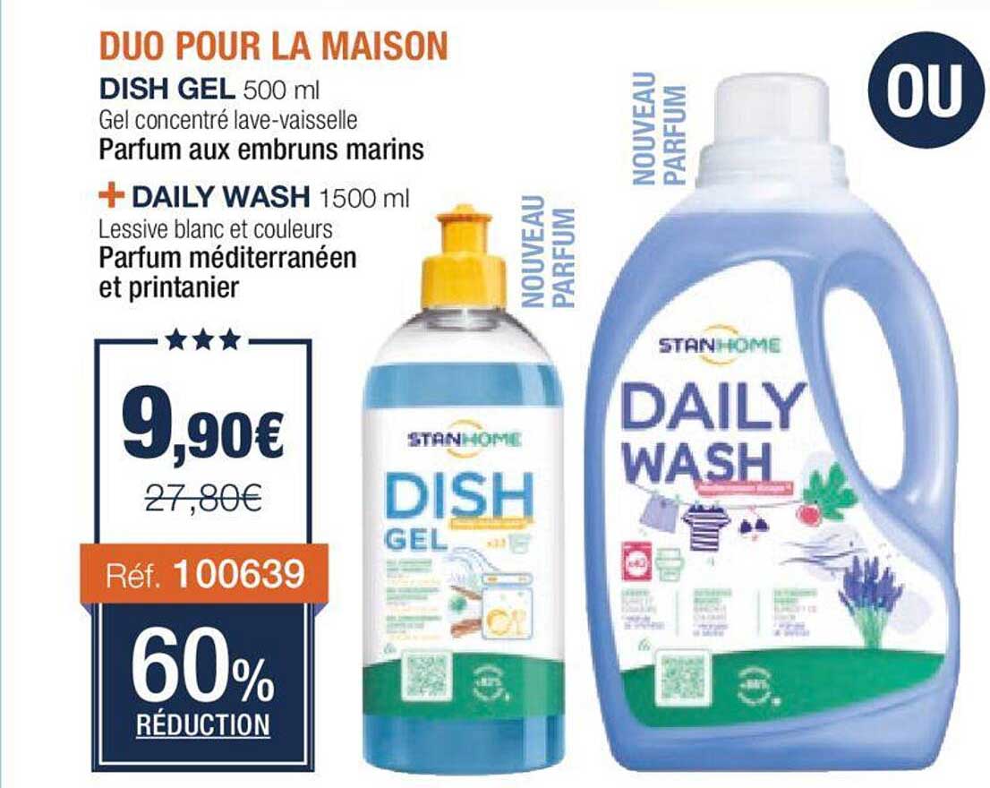 dish gel + daily wash