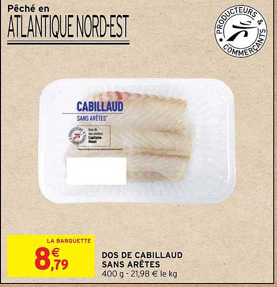 dos de cabillaud sans arếtes