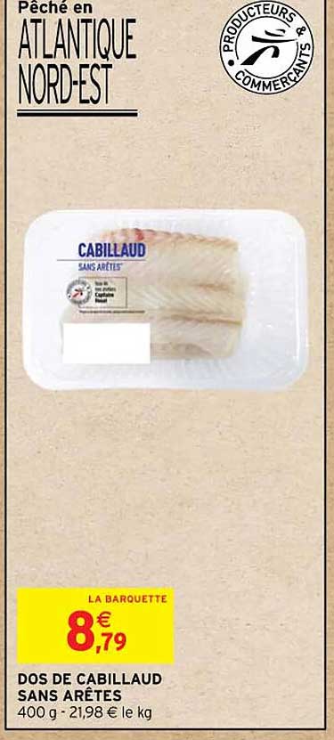 Dos De Cabillaud Sans Arêtes