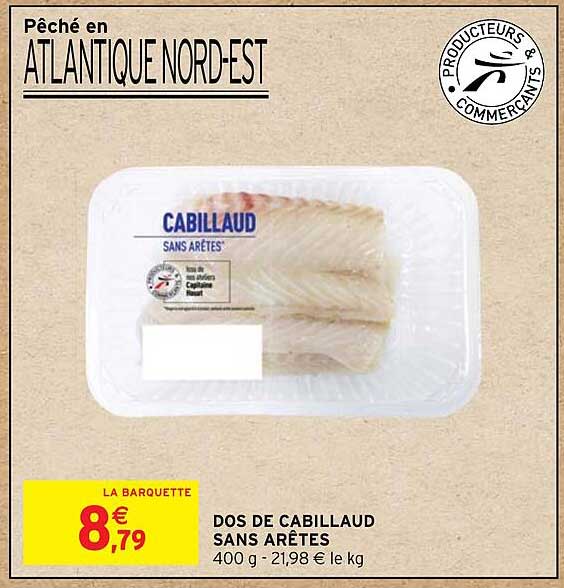 dos de cabillaud sans arêtes