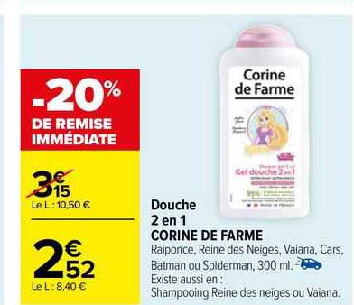douche 2 en 1 corine de farme