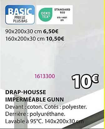 drap-housse imperméable gunn