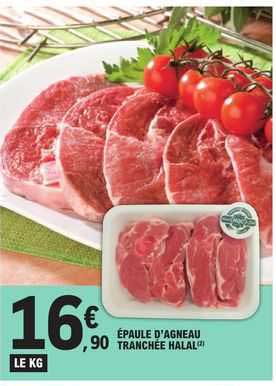 épaule d'agneau tranchée halal