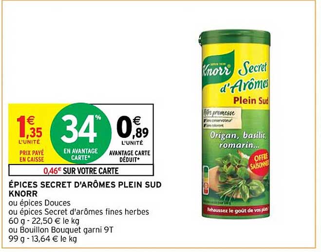 épices secret d'arômes plein sud knorr